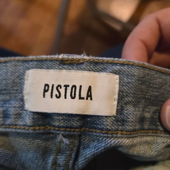 Pistola Keeley Ripped Flare Jeans Light Wash 26 - Picture 12 of 12